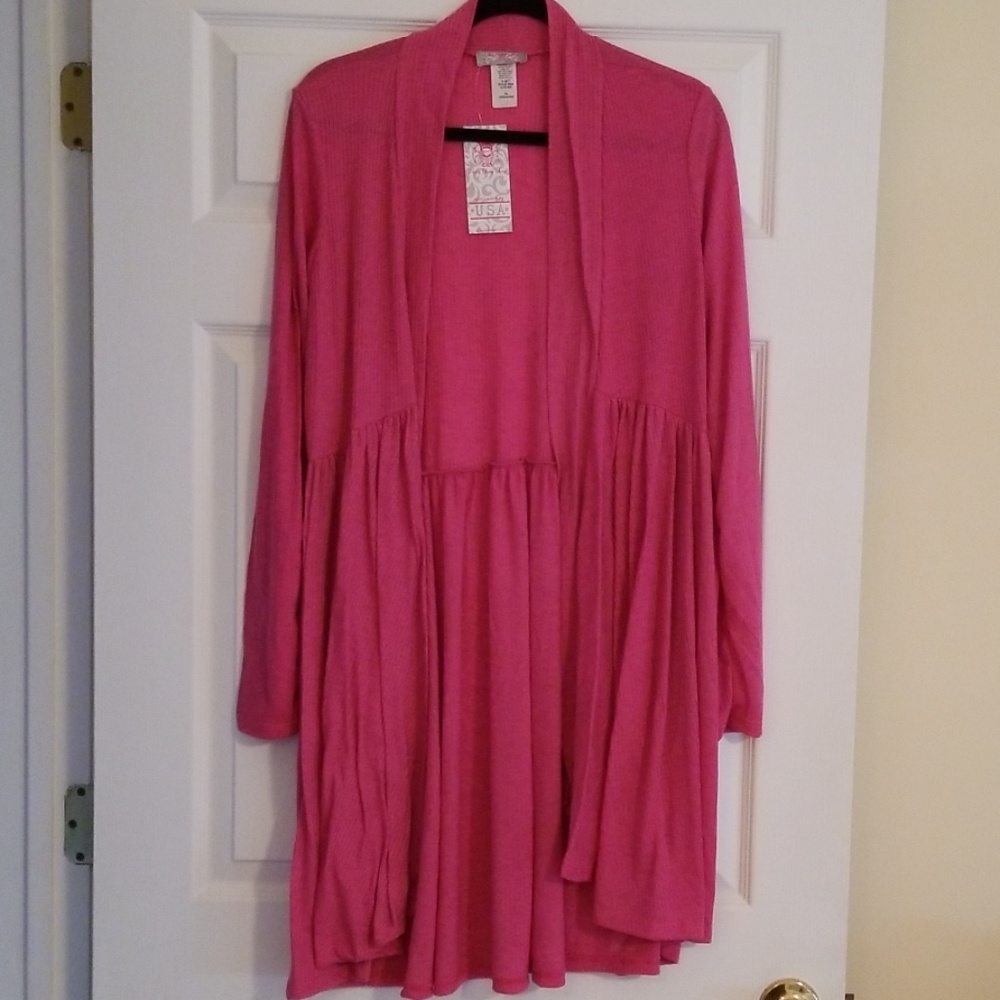 Pretty Young Thing Pink Ribbed XL Sweater